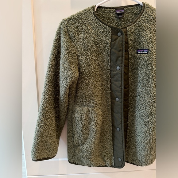 Patagonia Girls Los Gatos Fleece Cardigan Garden Green - Picture 5 of 16